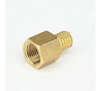 Lfang-Brass Hose Fitting Brass Reducer Hex Head 1/8" BSP Female to M8x1.25mm Male Thread Reducing Bush Adapter Fitting for Pressure Gauge, Good wear Resistance