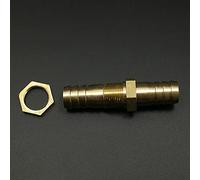 Lfang-Brass Hose Fitting Fit 6 8 10 12 13 14 16 19 25mm Hose Barb Brass Bulkhead Hosetail Pipe Fitting Connector Water Gas Fuel, Good wear Resistance(Raw Color,13mm)