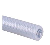 Lfang-Silicone Hose 1m/Lot ID 3-50mm Food Grade Silicone Hose Heat Resistant Explosion-Proof Tube Double Layer Braided Rubber Hose, Pressure and Explosion Proof(ID 13mm x OD 21mm)