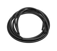 Lfang-Silicone Hose 2Meters Food Grade Black Transparent Silicone Rubber Hose ID1 2 3 4 5 6 7 8 9 10-25mm Flexible Nontoxic Silicone Tube, Pressure and Explosion Proof(ID 1mm OD 3mm)