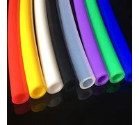 Lfang-Silicone Hose Food Grade Flexible 1 Meter 2mm*4mm Colorful Soft Silicone Rubber Tube Silica Gel Clear Air Pump Hose Pipe, Pressure and Explosion Proof(Orange)