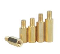 Lfang-Socket Cap Screws M3 3/4/5/6mm Single Head Hex Brass Standoff Threaded Pillar For PCB Computer Motherboard Stand Off Racks Spacer Screw, Durable and Corrosion Resistant(9mm (50pcs),M3 (thread 3m