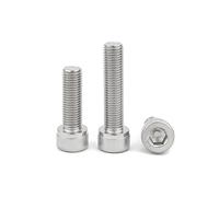 Lfang-Socket Cap Screws M6 M8 M10 M12 Pitch 0.75/1/1.25/1.5mm 304 Stainless Steel A2-70 Fine Thread Hexagonal Hex Socket Round Head Screw Allen Bolt, Durable and Corrosion Resistant(2Pcs M10x1.25x60mm