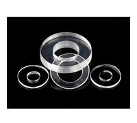 Lfang-Washers M1.2 M1.4 M1.7 M1.8 -M12 Soft/Hard Plastic PVC Transparent Insulating Plain Gasket Ring Spacer Flat Washer, Corrosion and rust resistance(Hard,M5x12x1(100pcs))