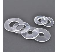 Lfang-Washers M1.4 M2 M2.5 M3 M4 M5 M6 M8 M10 M12 Soft Plastic PVC Plastic Insulation Transparent Gasket Ring Spacer Flat Washer, Corrosion and rust resistance(M3x5x1(200Pcs))