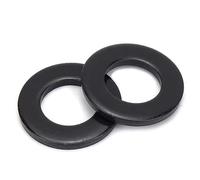 Lfang-Washers M1.6 - M16 Black Galvanized 304 Stainless Steel Thin Flat Washer Gasket Meson Washer Black Zinc Plated, Corrosion and rust resistance(M5x10x0.5 x100pcs)