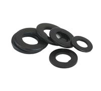 Lfang-Washers M1.6 M2 M2.5 M3 M3.5 M4 M5 M6 M8 M10 M12 M14 M16 Black Plated 304 Stainless Steel Flat Washer Plain Gasket， Corrosion and rust resistance(50pcs M2x5x0.3)
