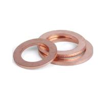 Lfang-Washers M10 M12 M13 M14 M16 M17 M18 M20 Brass Copper Sealing Boat Crush Washer Flat Gasket Ring Sump Plug Oil Seal Fitting 1.5mm, Corrosion and rust resistance(M20x24x1.5 20Pcs)