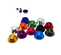 Lfang-Washers M2 M2.5 M3 M4 Aluminum Cap Head Cone Washer Multi-Color Aluminum Washer For Hex Socket Cap Head Screw, 10pcs, Corrosion and rust resistance(M4 10PCS,Gloden)