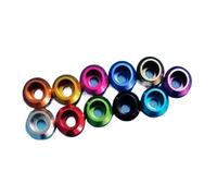 Lfang-Washers M2 M2.5 M3 M4 M5 M6 Crown Washer Cap Head Aluminum Cone Washer Anodized Decoration Washer, Corrosion and rust resistance(Purple,M3 10pcs)