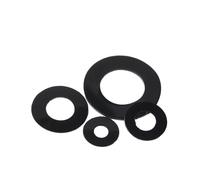 Lfang-Washers M2 M2.5 M3 M4 M5 M6 M8 M10 Black/White Plastic Nylon Ultrathin Washer Flat Ring Seal Washer Gasket, Corrosion and rust resistance(Black,M10x15x0.5)