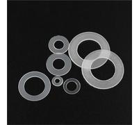Lfang-Washers M2 M2.5 M3 M4 M5 M6 M8 M10 Black/White Plastic Nylon Ultrathin Washer Flat Ring Seal Washer Gasket, Corrosion and rust resistance(White,M2.5x5x0.3)
