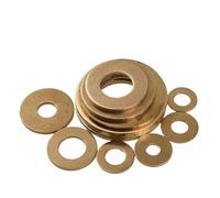 Lfang-Washers M2 M2.5 M3 M4 M5 M6 M8 M10 M12 M14 M16 M18 M20 M22 M24 Brass Copper Flat Washers, Corrosion and rust resistance(M5x12x0.5(30Pcs))