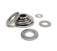 Lfang-Washers M2 M2.5 M3 M4 M5 M6 M8 M10 M12 M16 A2-70 304 Stainless Steel Flat Washer Plain Gasket Ring Spacer, Corrosion and rust resistance(50pcs M8)