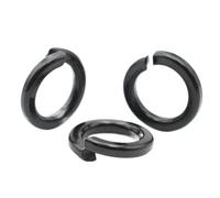 Lfang-Washers M2 M2.5 M3 M4 M5 M6 M8 M10 M12 M16 M24 Black 304 Stainless Steel Spring Split Lock Washer Elastic Gasket, Corrosion and rust resistance(M4 (20pcs))