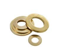 Lfang-Washers M2 -M20 Solid Brass Flat Washers O Ring Gasket Metal Plain Pad Spacers Seal Oring Washers, Corrosion and rust resistance(M3x6x0.5(300Pcs))