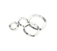 Lfang-Washers M3 - M25 304 Stainless Steel Three Wave Crest Type Spring Washer Gasket For Bearing Shafts, 50pcs, Corrosion and rust resistance(M3x6x0.3mm)