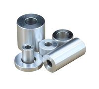 Lfang-Washers M3 M4 M5 M6 M8 Aluminum Bushing Gasket Flat Washer Metal Shaft Sleeve Bushing Round Hollow No Thread Spacer， Corrosion and rust resistance(D12xd8xH,H9(6pc))