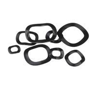 Lfang-Washers M3 M4 M5 M6 M8 M10 M12 M14 M16 M17 M19-M118 65# Mangnese Steel Wave Washer 3/5/6 Wave Crest Type Gasket Spring Washer, Corrosion and rust resistance(4x8x0.25)