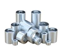 Lfang-Washers M3-M8 Diameter 16/18mm Aluminum Sleeve Bushing Washer Gasket Round Hollow No Thread Standoff Spacer Thickness2/3/4/30mm， Corrosion and rust resistance(D16xd10.2xH,H10(5pcs))