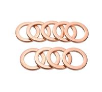 Lfang-Washers M5 M6 M8 M10 M12 M14 Copper Washer Flat Ring Seal Spacer O Ring Gasket Solid Shim Pad Sump Plug, Corrosion and rust resistance(M6x12x1mm,50PCS)