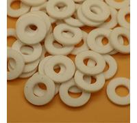 Lfang-Washers M6 M7 PTFE Washer Gasket Poly Tetra Fluoroethylene Washer High Temperature 0.2/0.3/0.4/0.5/0.6/0.8/1mm Thickness, 100pcs, Corrosion and rust resistance(6x15 mm,Thickness 0.2mm)