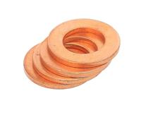 Lfang-Washers M6 M8 M10 M12 M14 M16 M18 M20 M30 M50 Extra Thick 4mm 5mm T2 Solid Copper Washer Shim Flat Ring Gasket Rings Seal Plain Washers Corrosion and rust resistance(Thick 5mm,M18x24 1pcs)