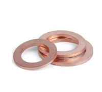 Lfang-Washers M6mm M8mm M10mm M12mm M14mm Solid Copper Washer Shim Flat Ring Gasket Rings Seal Plain Spacer Washers, Corrosion and rust resistance(8x12x1 mm,10PCS)