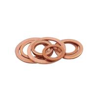 Lfang-Washers M8 M10 M12 M13 M14 M16 M17 M18 M20 M22 M24 M27 M33 M36 M42 Flat Seal Gasket Ring Boat Red Brass Copper Flat Sealing Washer， Corrosion and rust resistance(M16X22X1.5-10 PCS)