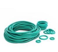Lfang-Washers Thickness 4mm Green FKM Fluorine Rubber O-rings Seals Gasket Washer Temperature Resistant Wear-resistant Oring, Corrosion and rust resistance(OD46xID38-5pcs)