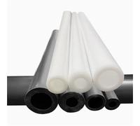 Lfang-Washers White Black Pom Hollow Pipe Polyformaldehyde Pipe Insulation Hard Plastic Pipe Fittings ID*OD=4mm*8mm-20mm*30mm, Corrosion and rust resistance(Black,OD20mm x ID12mm 2PCS)