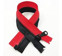 Lfang-Zippers 5# 2Pcs 25-70cm Detachable Resin Zipper Opening Automatic Ecological Locking Plastic Zipper for Sewing Suit, Smooth and Durable(60cm)