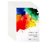 LFBEST Watercolour Paper Pad A5, 45 Sheets Watercolour Sketchbook 300 GSM Cold-Pressed, Natural White Water Colour Paper for Students, Adults, Gouache, Acrylic & Mixed Media Painting