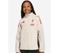LFC adidas Youth 25/26 Domestic Hooded All Weather Jacket White