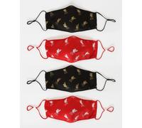 LFC Junior 4 Pack Liverbird Print Face Cover