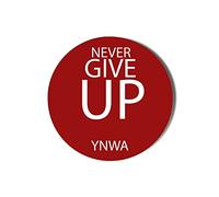 LFC NEVER GIVE UP YNWA RED WHITE LETTERING 38mm Round Fridge Magnet