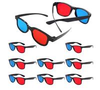 LFCFBH 10PCS 3D Glasses Red Blue, Light Simple Design 3D Glasses for Cinema for 3D Movies and Games