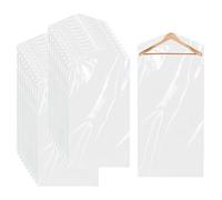 LFCFBH 20PCS Clear Plastic Clothes Covers Protector Bags, Garment Bags 23.6× 47 inches/60x120cm