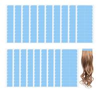 LFCFBH 240 PCS/20 Sheets Hair Extension Tapes, Double Sided tapes for Hair Extensions, Adhesive Replacement Tape Extension Tabs (Blue)