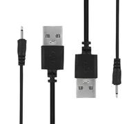 LFCFBH 2PCS DC Charger Cable, Fast Charging Universal Beauty Instrument Vibrator Charger, 2.5mm (Black)