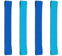 LFCFBH 4 Pack Widen Beach Towel Bands for Sun Loungers, Elastic, Windproof (2 Pack Blue+2 Pack Lightblue)