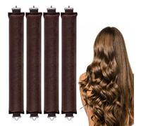 LFCFBH 4 PCS Heatless Curling Rods, Soft Overnight Blowout Rods for Long, Short, Straight or Curly Hair