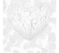 LFCFBH 5000PCS Biodegradable Confetti Wedding, White Confetti for Weddings, Decorations and Celebrations(White Heart)