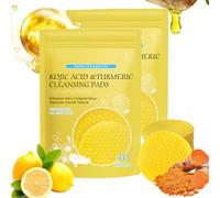 LFCFBH 80 PCS Kojic Acid and Turmeric Pads, Turmeric Kojic Acid Exfoliating Cleansing Pads for Face and Body