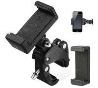 LFCFBH Mic Stand Phone Holder, 180° Rotation Mic Stand Tablet Holder for Live Broadcast Recording Riding