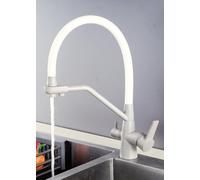 LFCKVX 3 in 1 Faucet Swivel Hot & Cold Sink Mixer Direct Drinking Water Purifier Beige Color Kitchen Tap for Easy Use & Installation Ideal for Home & Office