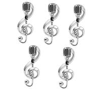 LFCKVX Badge Singers Music Note Scarf Lapel Suit Guitar Musical Instrument Brooch Women Bag Pin Alloy Silver