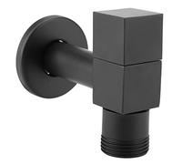 LFCKVX Black Brass Washing Machine Faucet Square Wall Mounted Cold Water Tap for Doctor Siemens Washers (G3/4 Thread) & Stylish