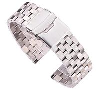 LFCKVX Bracelet de montre en acier inoxydable massif 18 mm 20 mm 22 mm 24 mm Silver Metal Bands