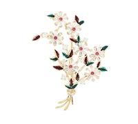 LFCKVX brooches alloy romantic bouquet shape brooch elegant lapel art corsage shawl for scarf women decorative collar pin Made in China
